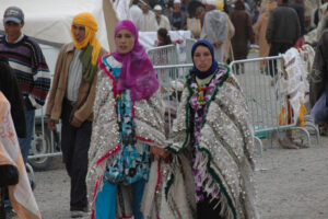 Imilchil wedding market with traditional Berber handicrafts